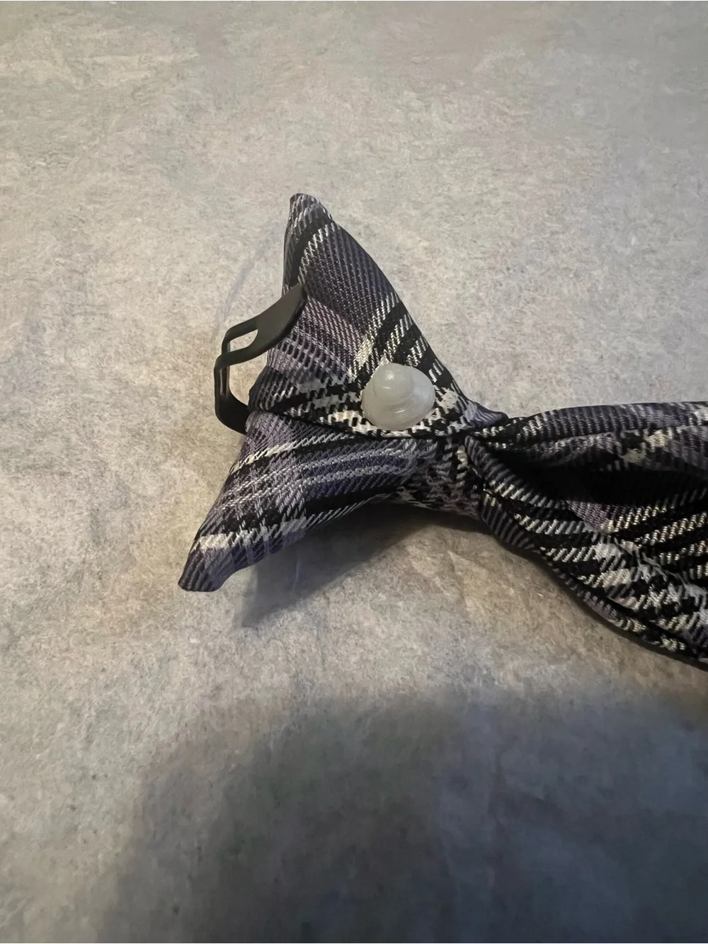 Purple Plaid Kids Tie - clip on